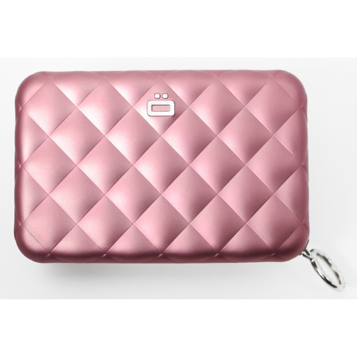 OGON Aluminum Wallet Quilted Zipper - Pink